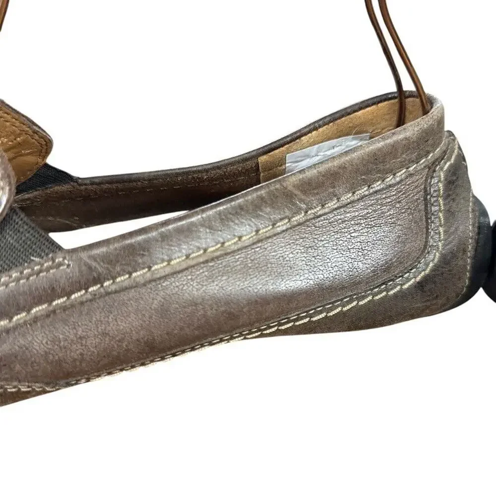 Clarks Mens Ashmont Race Driving Loafers Brown Leather Slip On Shoes sz 13 M